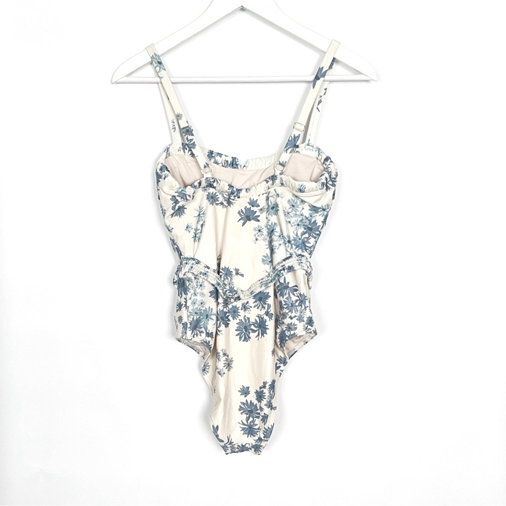 Peony Vacation Ruched Trim One Piece Swimsuit Belted AUS 10 US 6 - Picture 9 of 13